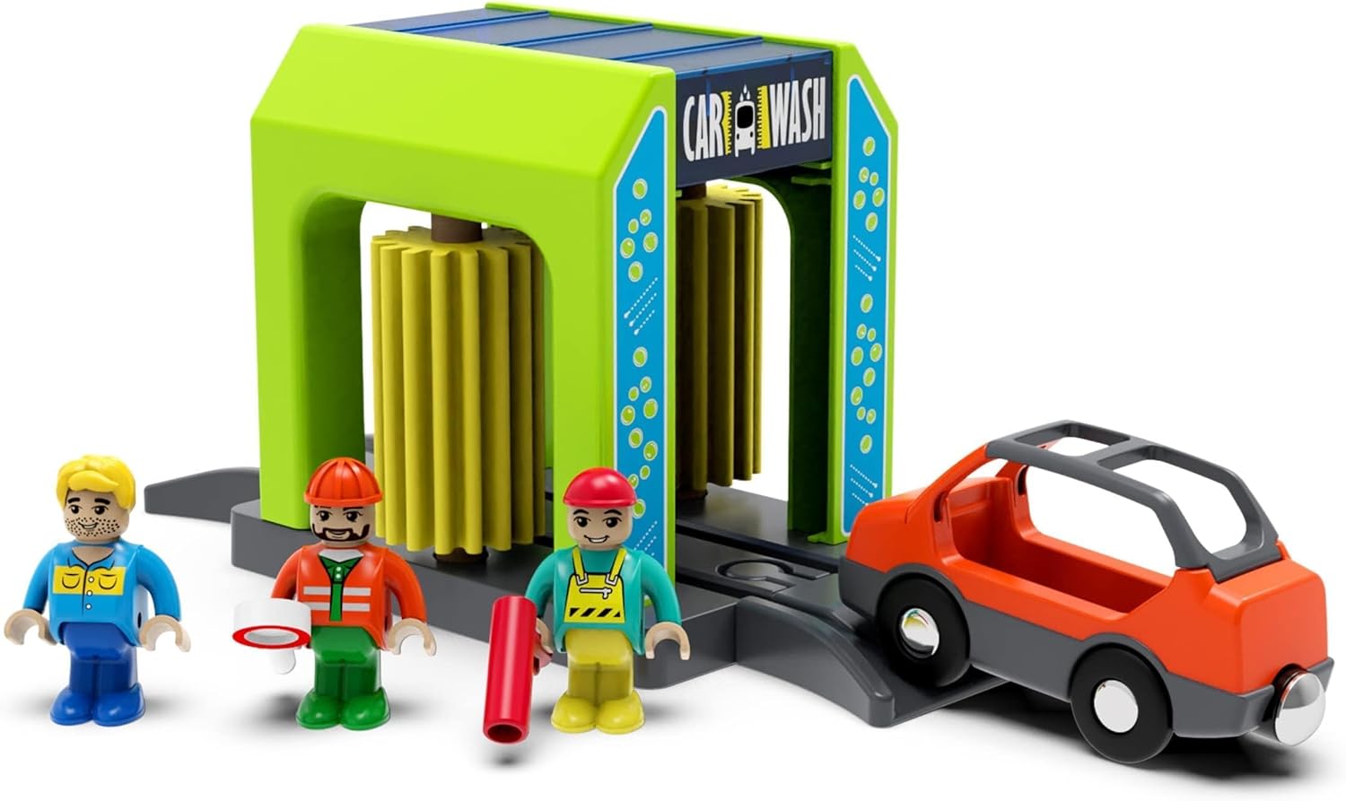 Car Accessories Brand - Wooden Railway Accessories Car Wash for