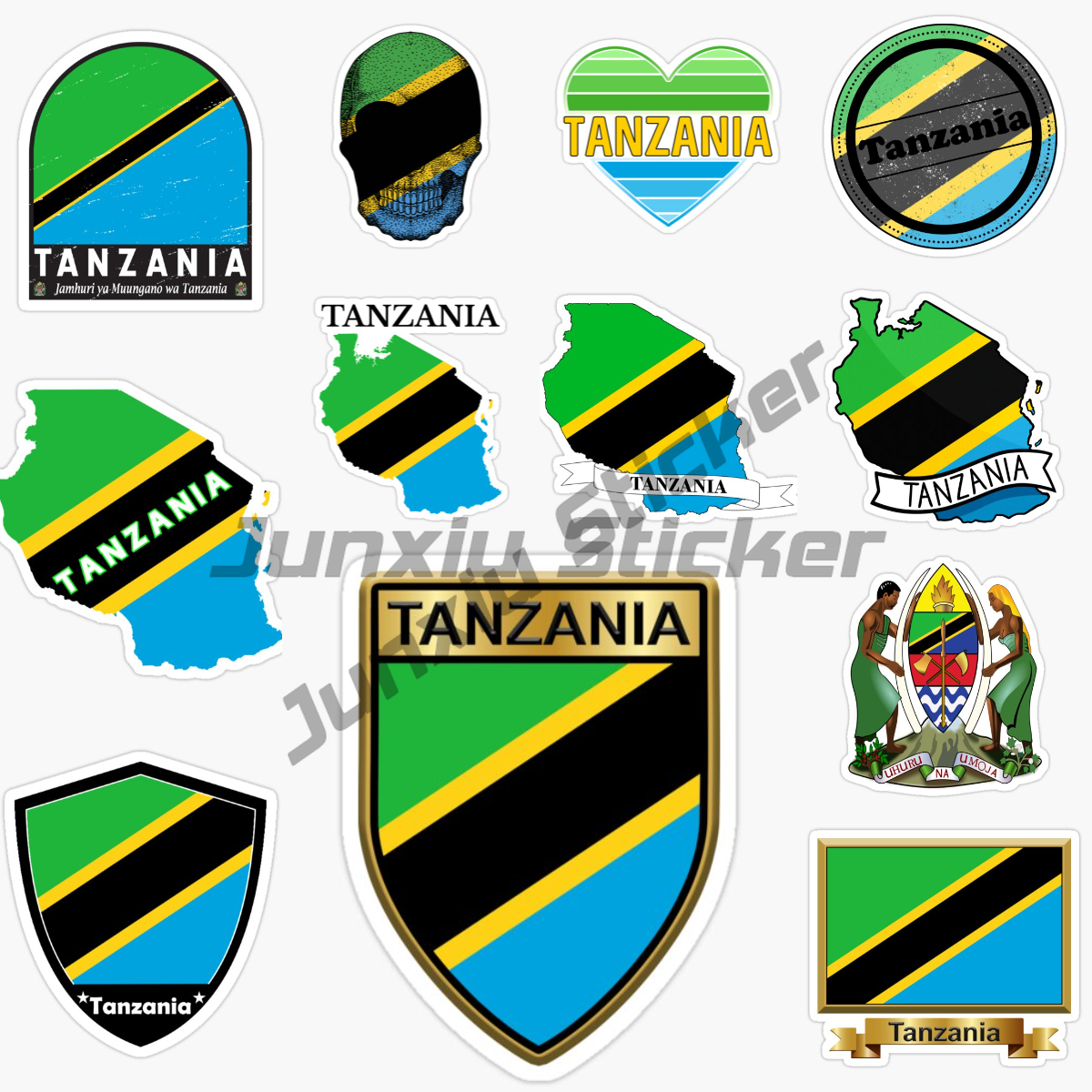 Car Accessories Zanzibar - TANZANIA ZANZIBAR Flag National Emblem Vinyl