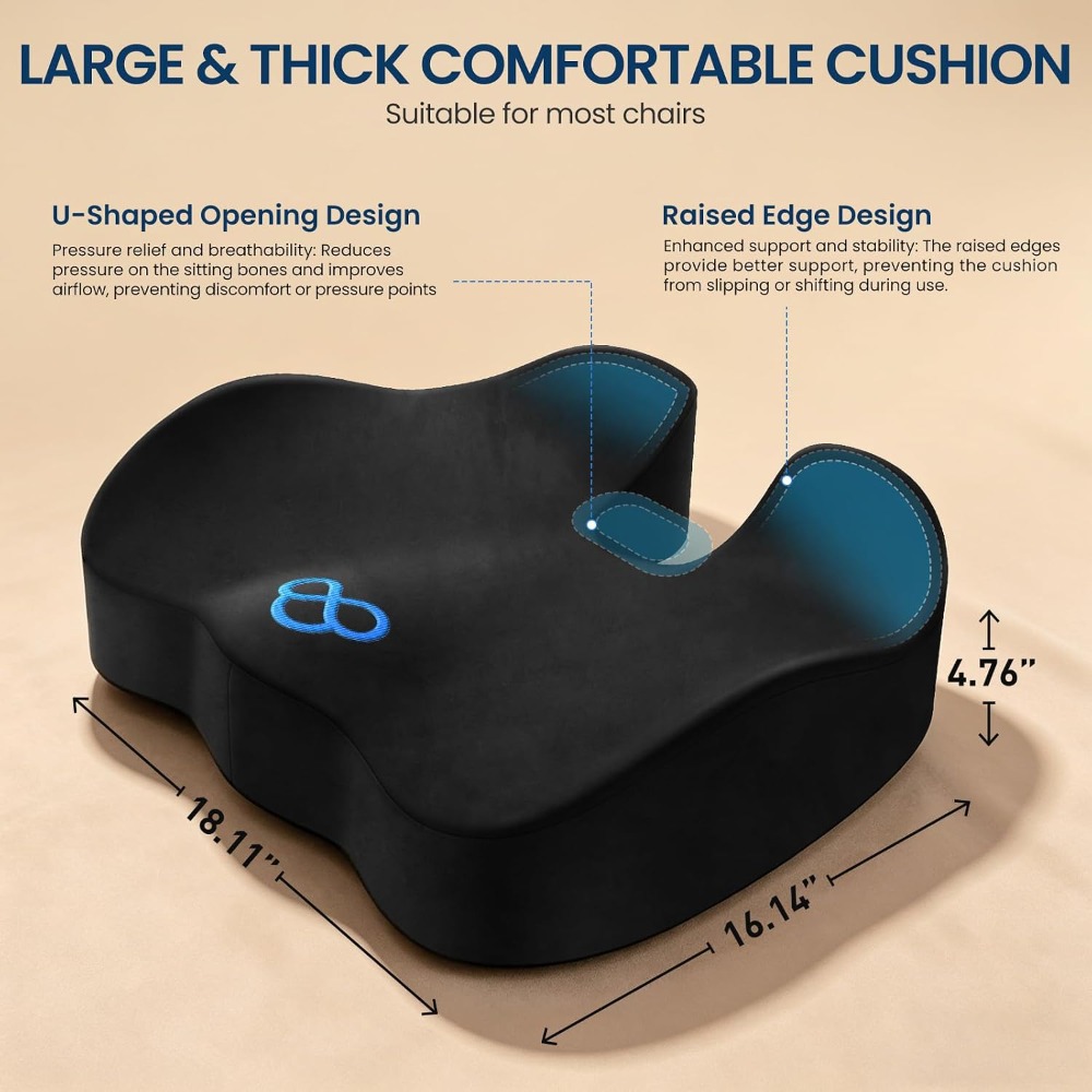 Thick Memory Foam Seat Cushion - Car Seat Cushion Memory Foam avis et prix