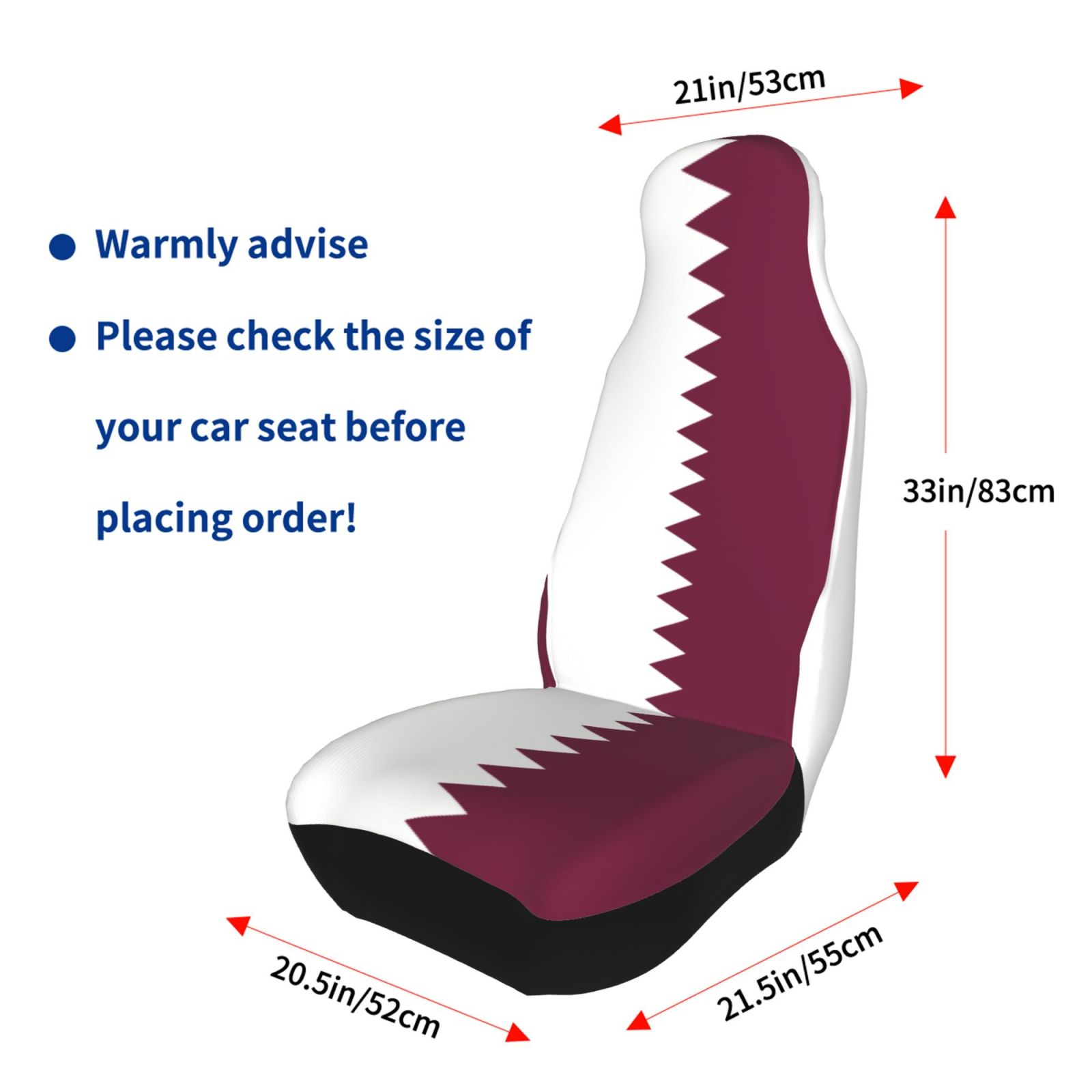 Qatar Flag Printed Patriotic-t - Car Accessories Qatar avis et prix