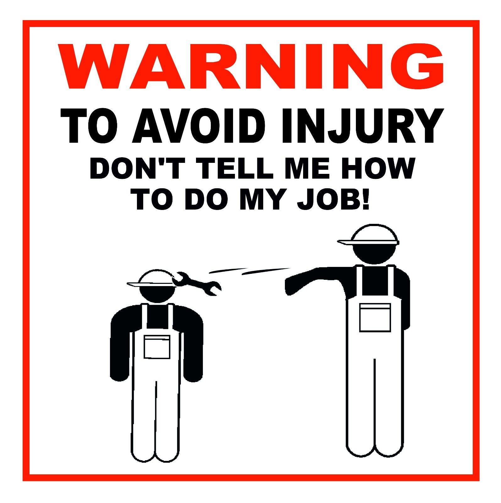 HARD HAT STICKERS WARNING TO A - Car Accessories Job avis et prix