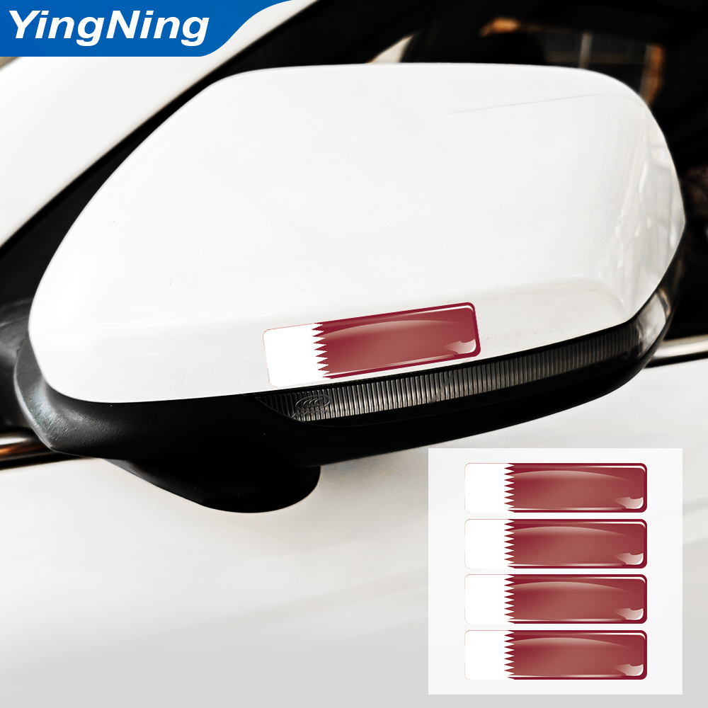 4PCS Qatar Flag Sticker Vinyl  - Car Accessories Qatar avis et prix
