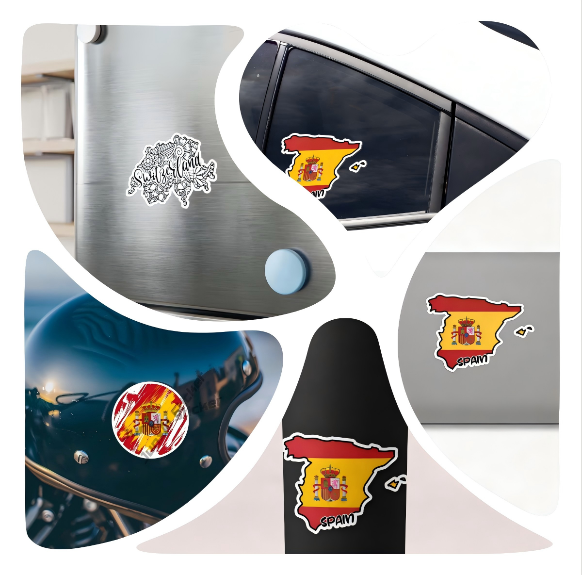 Qatar Seal Sticker Round Flag  - Car Accessories Qatar avis et prix