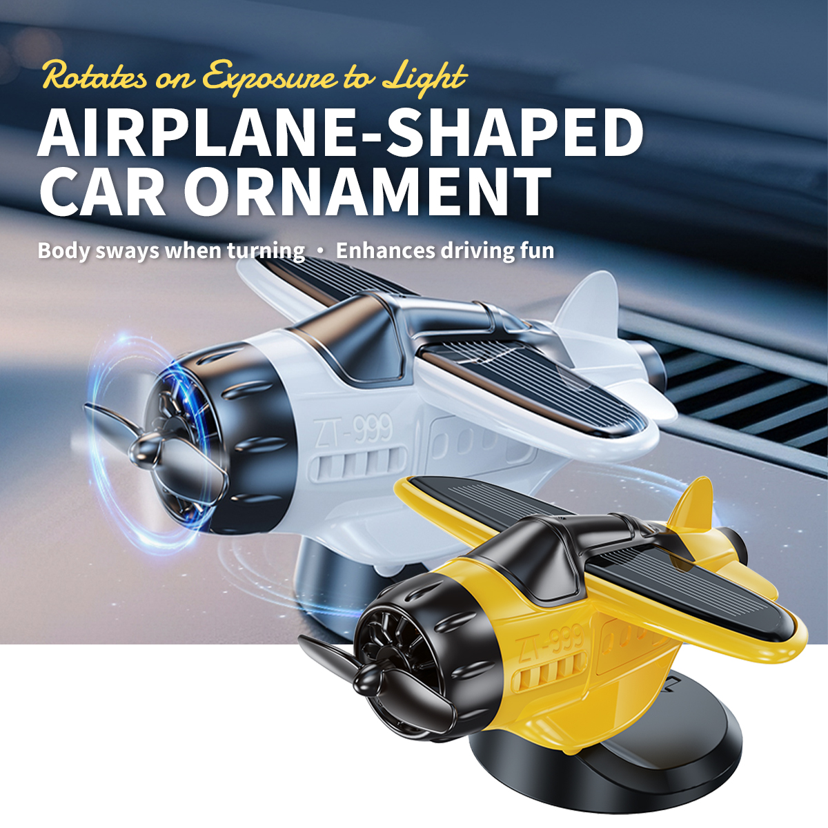 Motor Solar Airplane Ornaments - Car Accessories Papar avis et prix