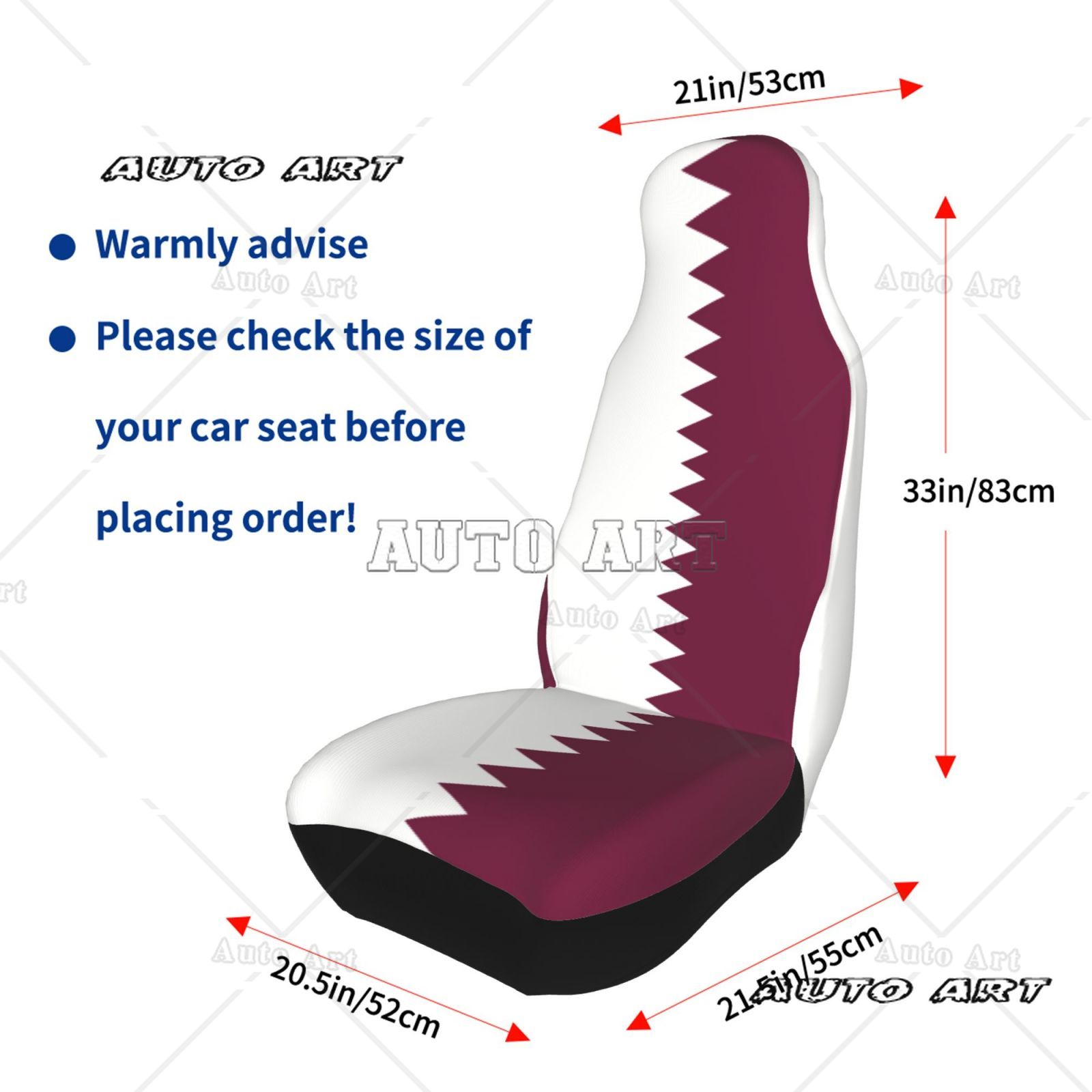 Qatar Flag Printed Patriotic-t - Car Accessories Qatar avis et prix