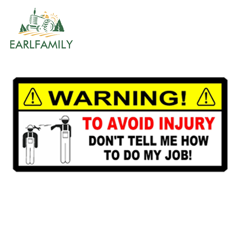 EARLFAMILY 13cm x 5.7cm WARNIN - Car Accessories Job avis et prix
