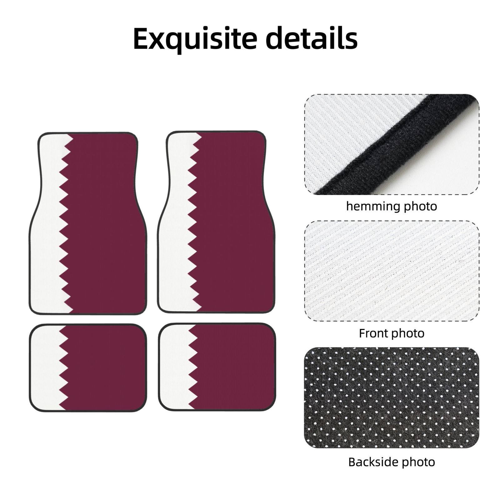 Flag of Qatar Pattern Car Floo - Car Accessories Qatar avis et prix